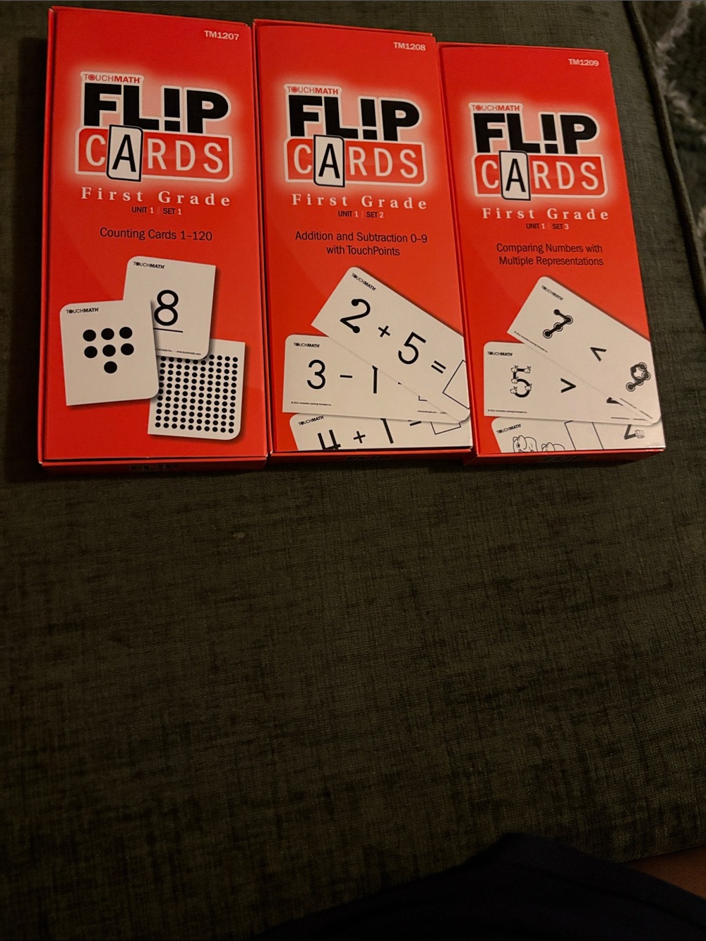 FlipCards First Grade Counting & Addition Set - Red